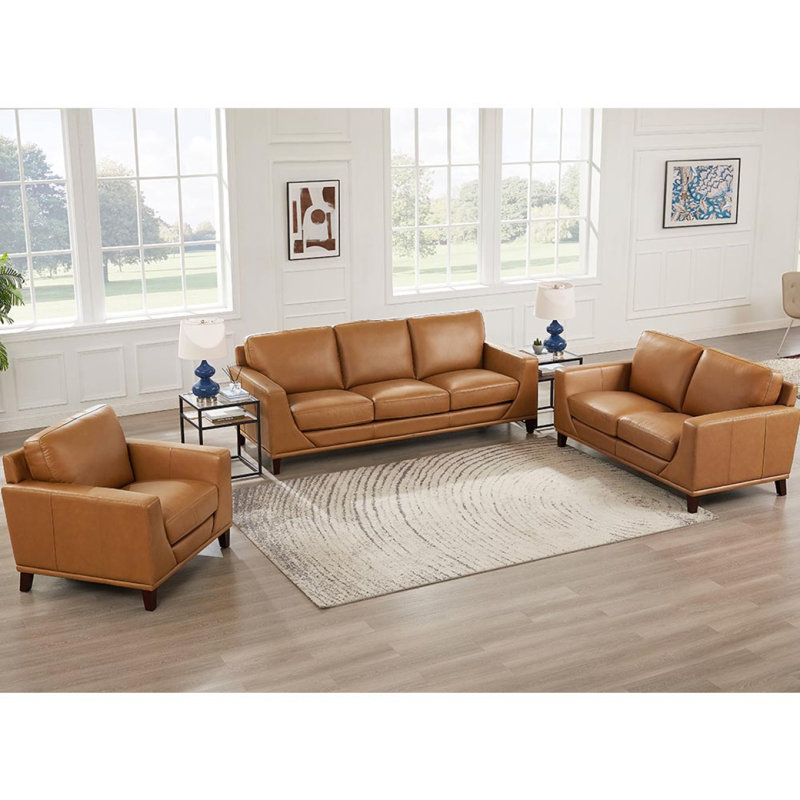 Causeuse Modern, Cognac