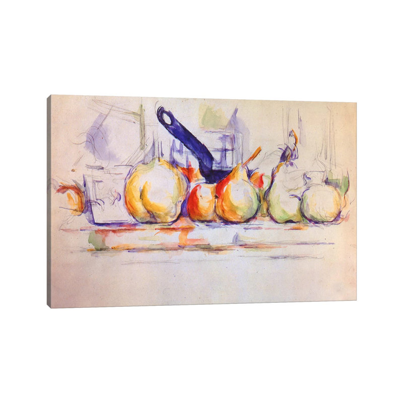 Still Life With Saucepan, 1902 by Paul Cezanne - Wrapped Canvas Painting, 20.32 cm H x 30.48 cm W