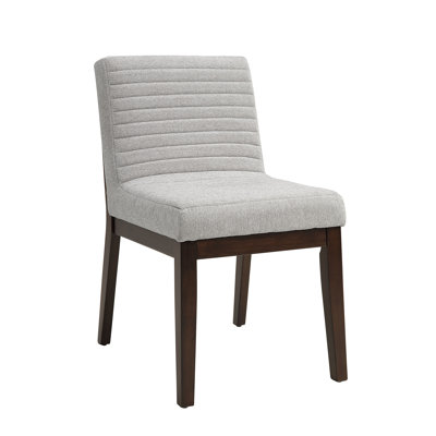 Chaise d'appoint en lin gris (ensemble de 2)