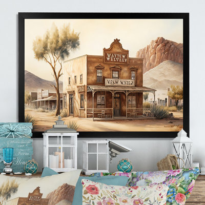 Arizona Wild West Town IV - cadre flottant, impression sur toile