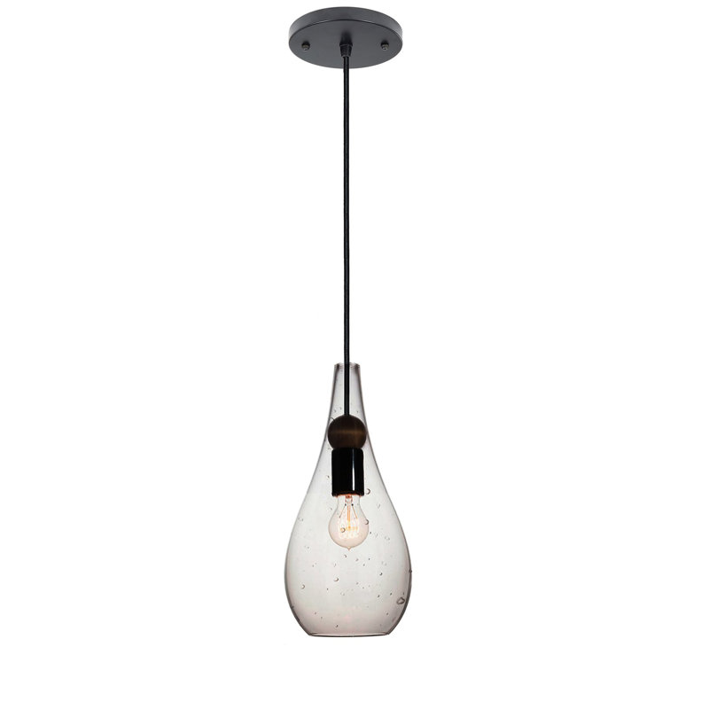 Earth 1 - Light Pendant, Matte Black, Seed, 13" H x 6" W x 6" D