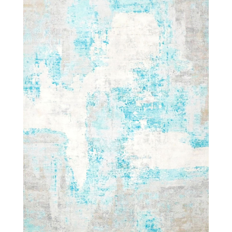 Cotton Abstract Indoor Rug, Rectangle 5' x 7'