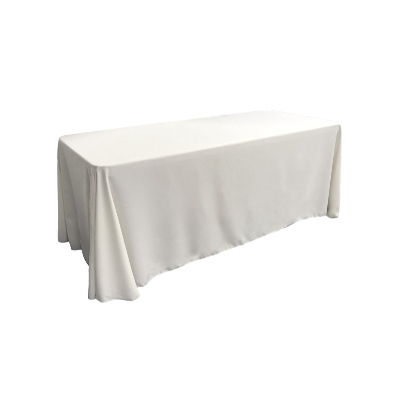 Rectangular Stain-Resistant Polyester Tablecloth - Basics by Wayfair™, Dark Gray, 132" x 90"
