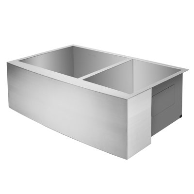 33" L X 21" W X 10.5" D  Apron Kitchen Sink
