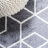Amuda Blocks Modern Geometric Gray/White Rug-1807894854