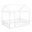 Full Size Metal House-Style Bed Frame-121384818