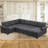 Nazlije Upholstered Pull-Out Sleeper Sectional Chaise with Storage-501392145