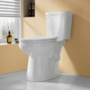 Bllo 19" H Two-Piece Toilet 1.28 GPF Single Flush Elongated with Soft-Close Seat (ADA Compliant)