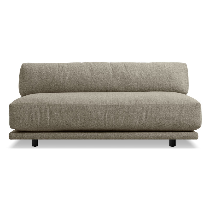 Sunday Armless Sofa, Sanford Black Crossweave