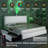 Vintage Upholstered Platform Bed Frame With Galaxy Projector, 4 Dust-Proof Storage Drawers, Nailhead Trim Adjustable Headboard, LED Bed Frame, No Box Spring Needed, Easy Assembly, Khyrell-582132385-582132396-588305368
