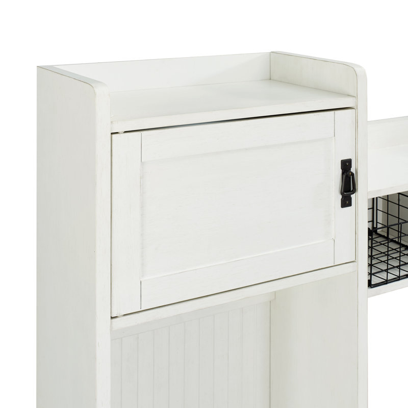 Portemanteau avec banc Jones Street, Blanc vieilli