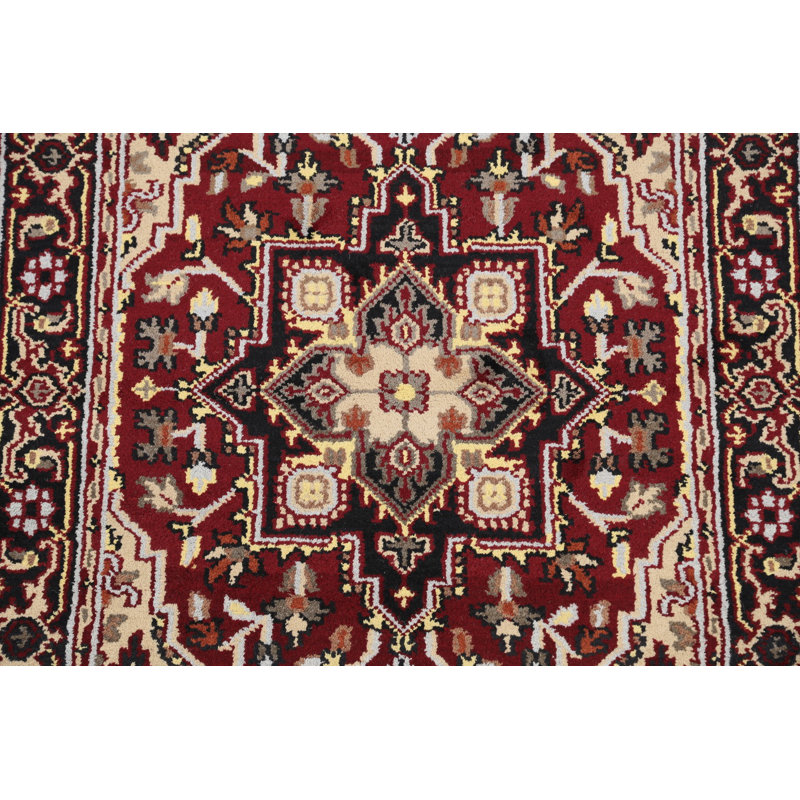 Tapis à motif oriental géométrique traditionnel 4 x 6