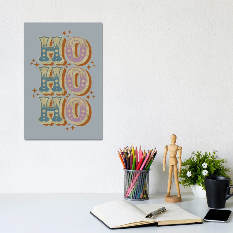 Ho Ho Ho - reproduction d'art sur toile tendue