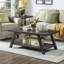 Ensemble de 3 tables basses contemporaines avec tablette reproduite, table de salon-2070857359-2070857356