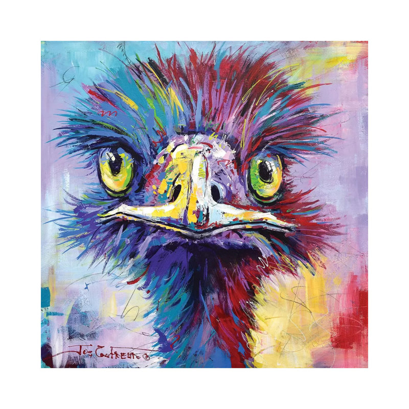 Emu II by Jos Coufreur - Wrapped Canvas Gallery-Wrapped Canvas Giclée, 45.72 cm H x 45.72 cm W