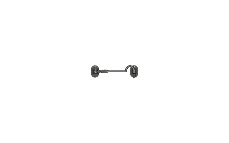 Deltana CHB4U26D Cabin Hooks, British Style, 4" in Brushed Chrome, Oil Rubbed Bronze