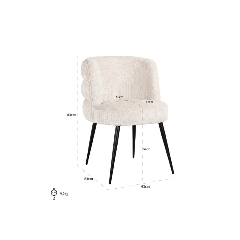 Dining Chair Upholstered Dining Chair, Beige