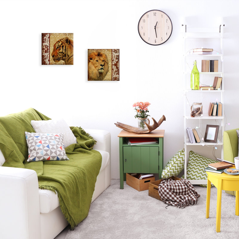 «Safari Script» par Patricia Pinto, art sur toile (ensemble de 2)