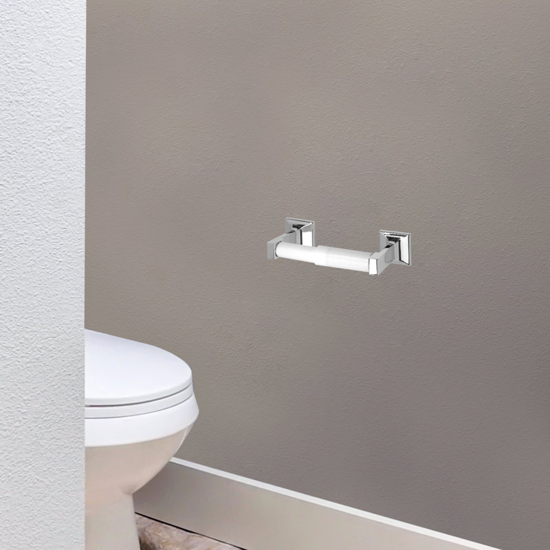 Porte-papier hygiénique mural Lorinda, Chrome poli