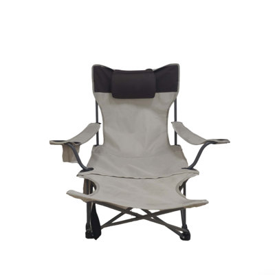 2PCS Outdoor Folding Camping Chairs with Adjustable Reclining, Side Pockets, Cup Holder, and Carry Bag for Portable Comfort
