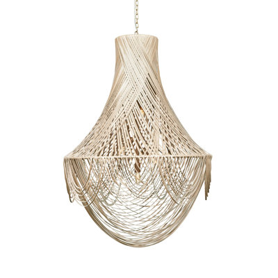 Large Leather Fringe Chandelier