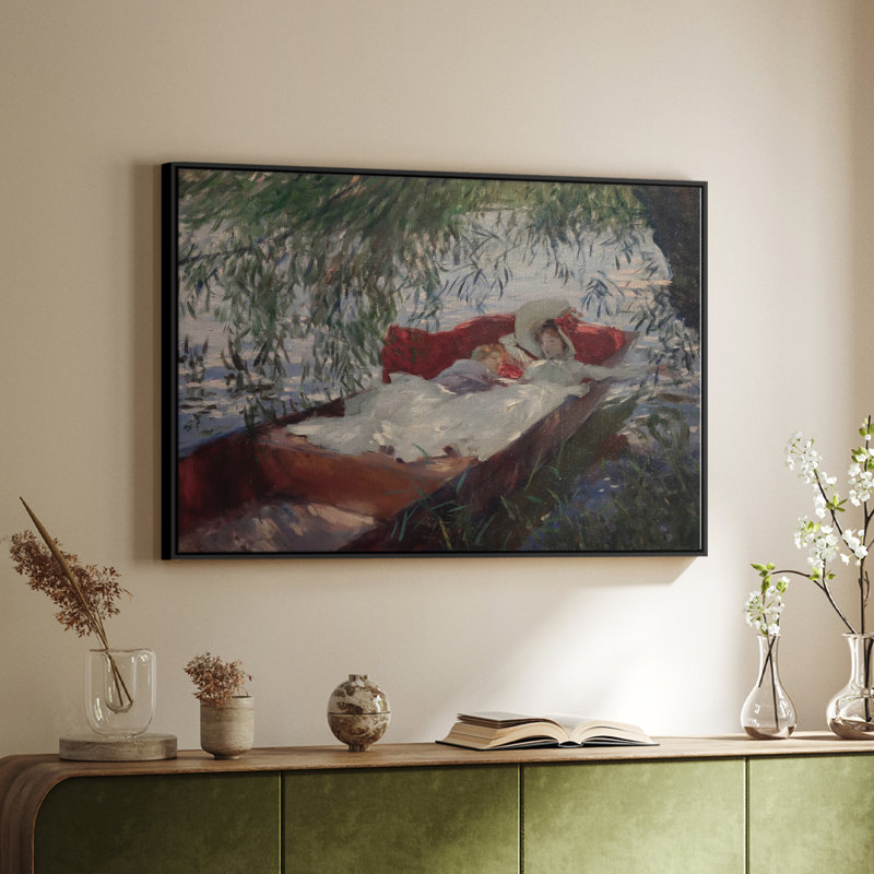 «Vintage Botanical Print-XCII» sur toile, Toile encadrée noire, H 25 po x l 37 po