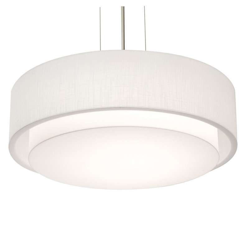 Ashantis 3 - Light Satin Nickel Drum Pendant