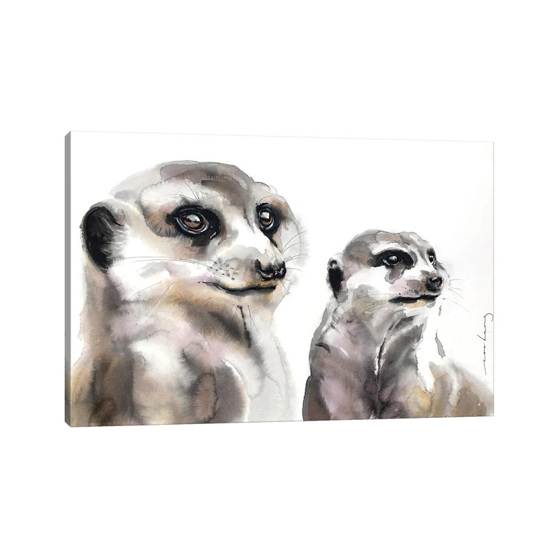 Meerkat Loyalty - Wrapped Canvas Painting, 66.04 cm H x 45.72 cm W x 3.175 cm D