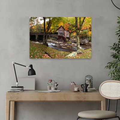 Glade Creek Grist Mill Babcock State Park Fayette County West Virginia Usa Abstract Contemporary Architecture Forest Art