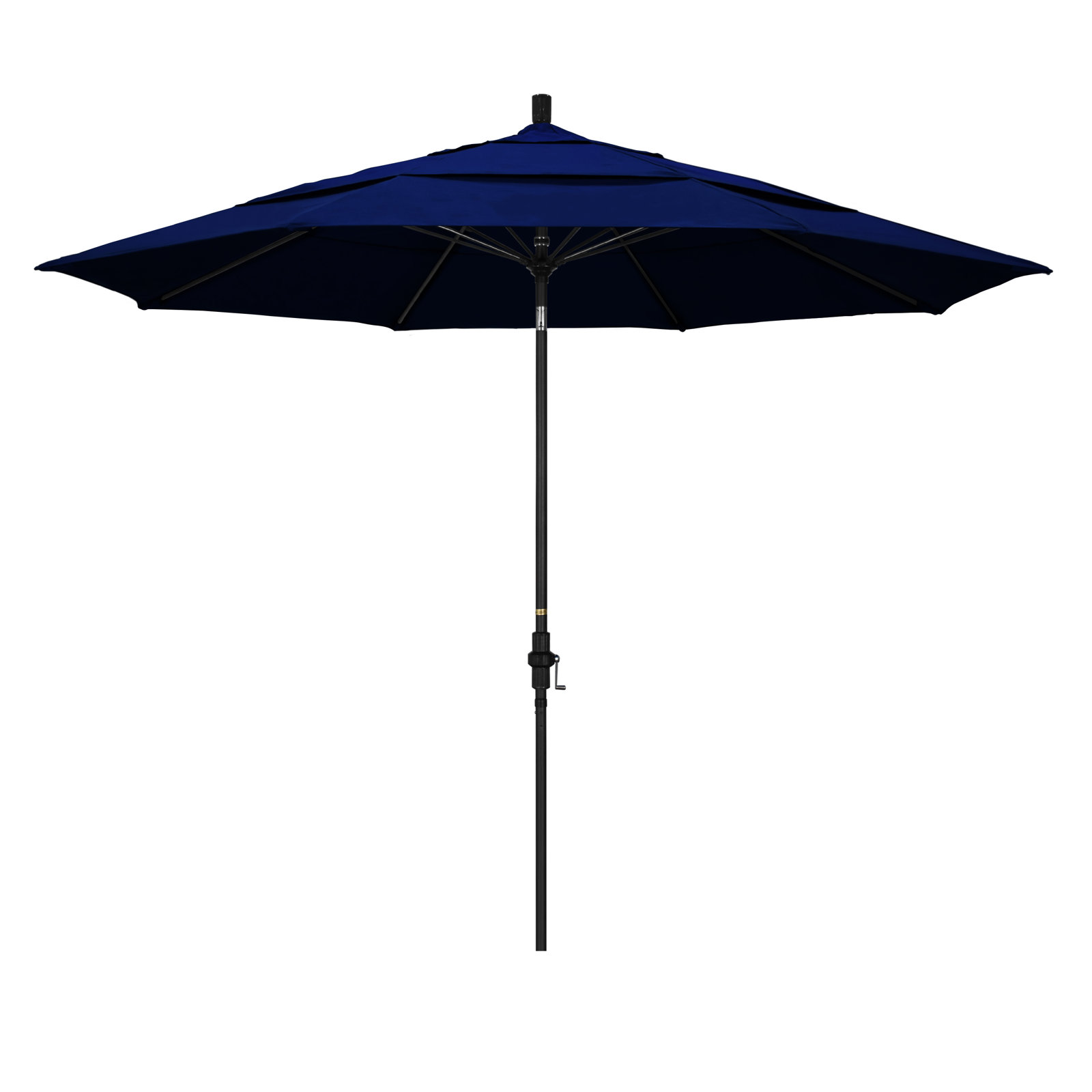 Brent 11' Sunbrella® Umbrella, 110.5"H x 132"W x 132"D, Hammertone Gray, Dolce Mango Stripe Sunbrella®