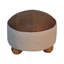 Insley 45cm Wide Round Footstool Ottoman