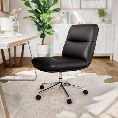 Commercial Mid-Back Padded Upholstered Swivel Office Chair