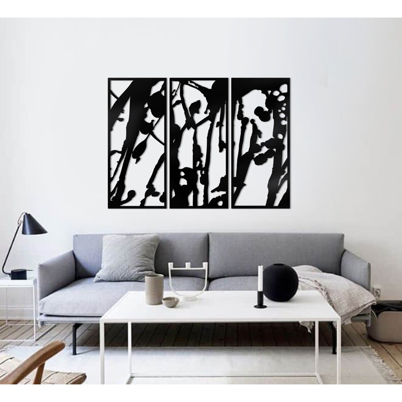 Modern Abstract Wall Decor on Metal