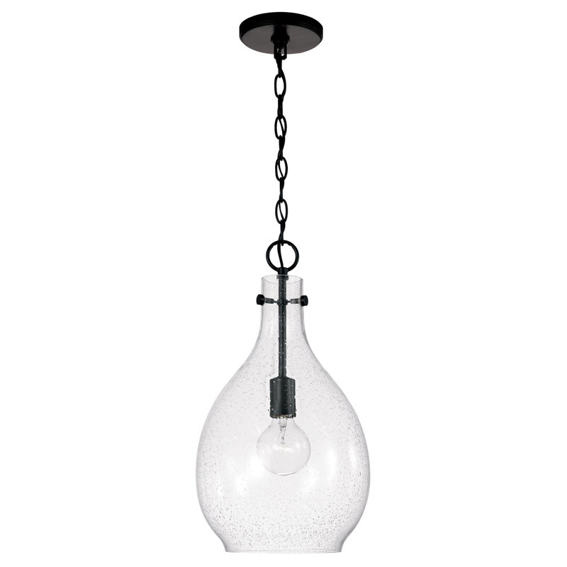 Pendentif 1 Lumière goutte d'eau, Noir