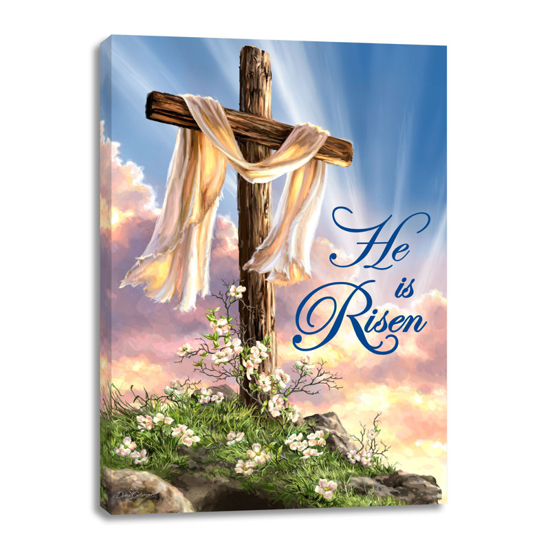 «He Is Risen», art mural sur toile, H 14 po x l 10 po x P 1 po