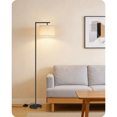 Modern Dimmable Arc Floor Lamp With Remote Control - Adjustable Color Temperature & Brightness LED Bulb, Flexible Lampshade For Reading, Living Room, Bedroom, And Office