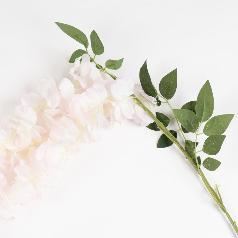 155cm Wisteria Drop Garland Pack 2, White/Pink