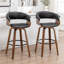 Tabourets pivotants Mid-Century rembourrés en similicuir Devlin-347477720-347477702