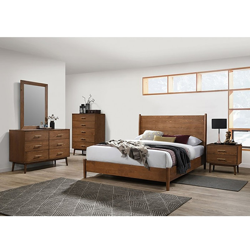 Commode 6 tiroirs avec miroir Laongstaf