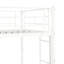 Lit superposé en métal blanc - choix de chambre à coucher moderne, configuration simple de lit simple peu encombrant, structure en acier promettant durabilité et stabilité, zone silencieuse, capacité de charge élevée, escalier sécuritaire-215427041