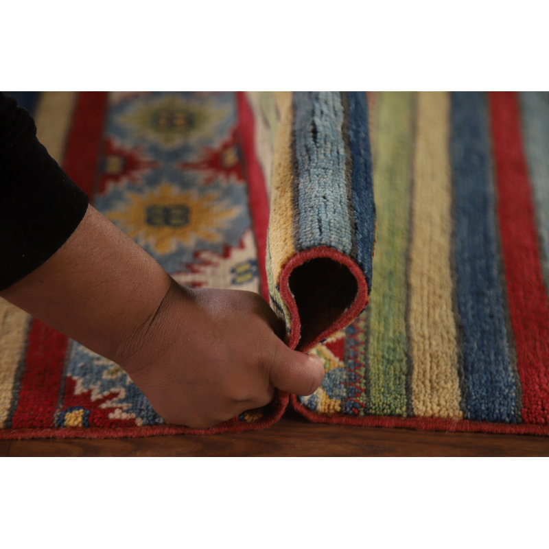Tapis rayé Kazak 10 x 14