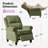 34.6’’ Push Back Recliner Chair With Adjustable Backrest & Footrest-389045535