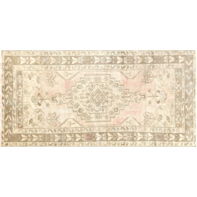 Gallery Size One-of-a-Kind 4'7" X 9' 1960s Wool Area Rug in