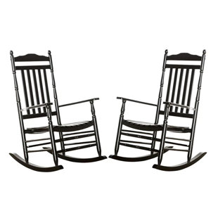 Outdoor Rocking Solid Wood Chair (Set of 2)