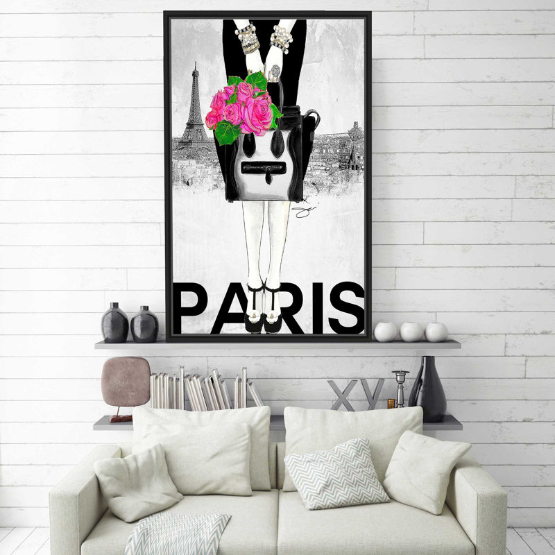 Paris Fashion 1 (Vertical) par By Jodi - impression, H 33,5 po x l 21,5 po x P 2 po, Cadre flottant noir