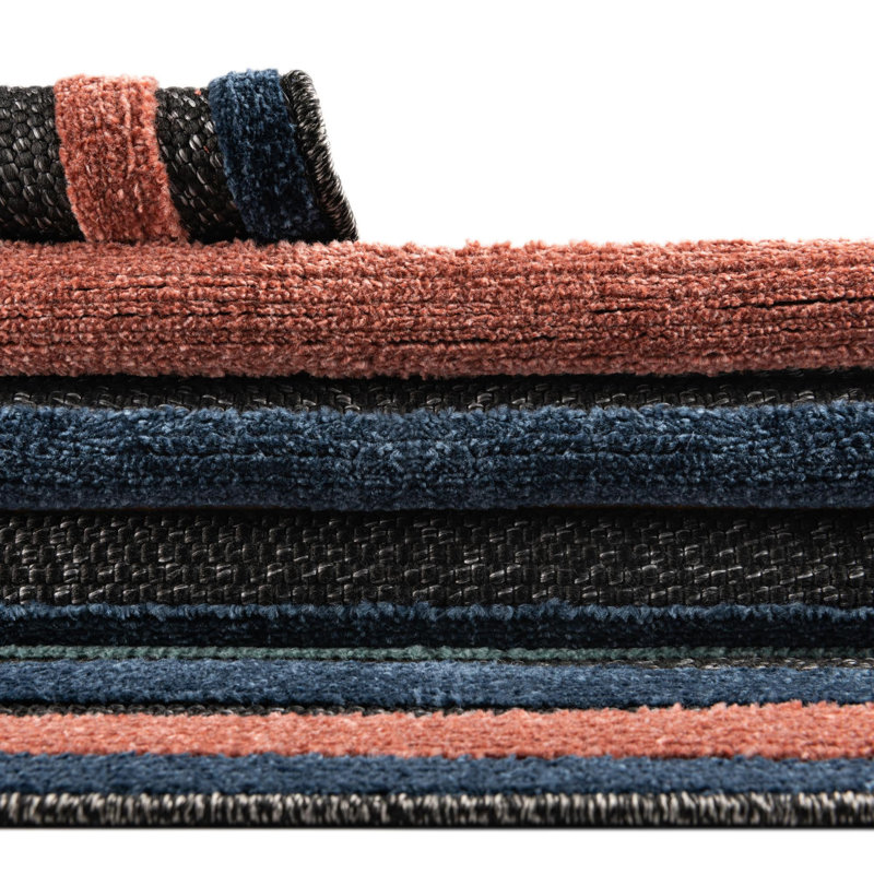Berdy Striped Indoor / Outdoor Rug, Round 5'3"