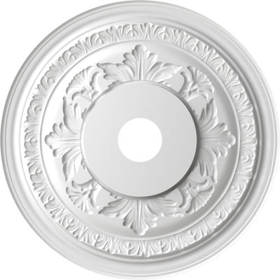 EnduraForm PVC Baltimore Thermoformed Ceiling Medallion, 22"OD x 3 1/2"ID x 1"P (Fits Canopies up to 7 3/4"), UltraCover Satin Blossom White