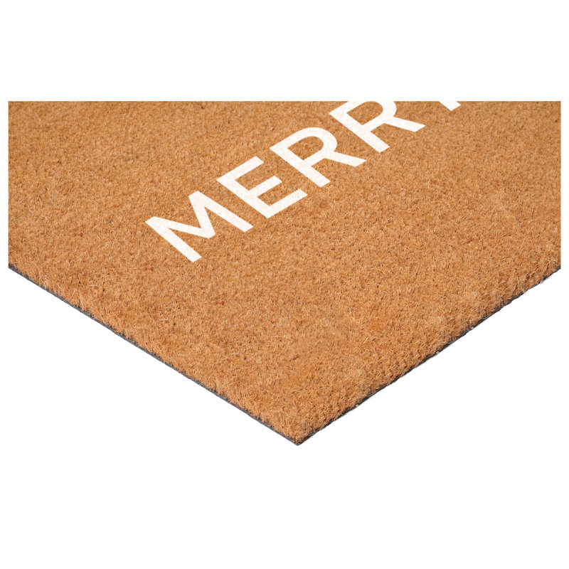 Paillasson blanc ultra moderne Merry & Bright 24 po x 36 po, Blanc, L 24 po x L 36 po