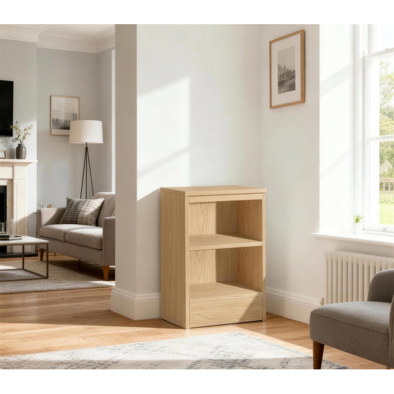 Brena 72 cm H x 48 cm W Standard Bookcase, Classic Oak