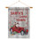 Le père Noël arrive à la ville : polyester 2 faces 40 x 28 po Ensemble de drapeaux
